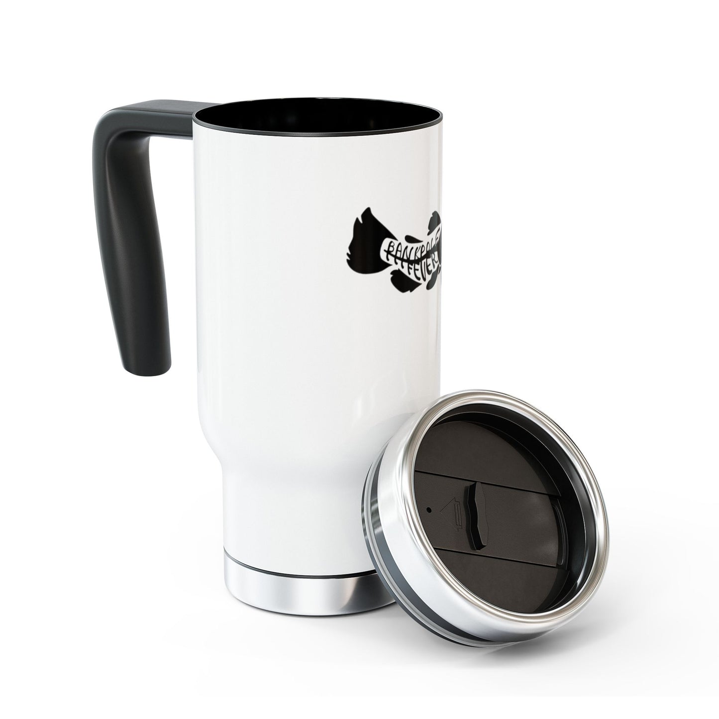 Fish Lover's Stainless Steel Travel Mug - 14oz with Handle
