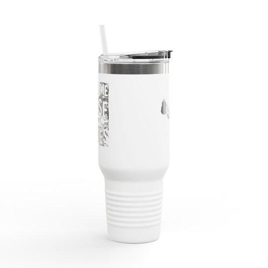 Eco-Friendly Insulated Travel Mug - 40oz with Fish Design for Adventurers